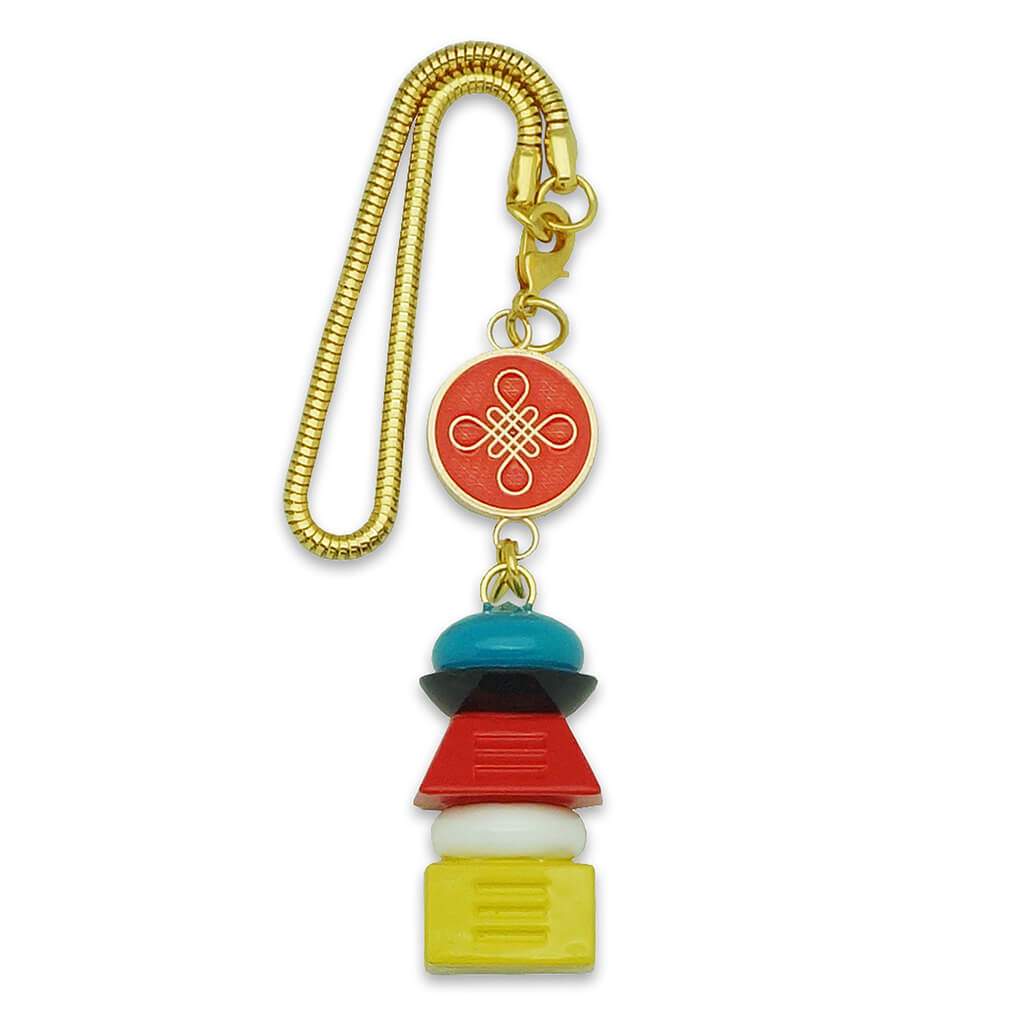 Multicolored 5 Element Pagoda Amulet