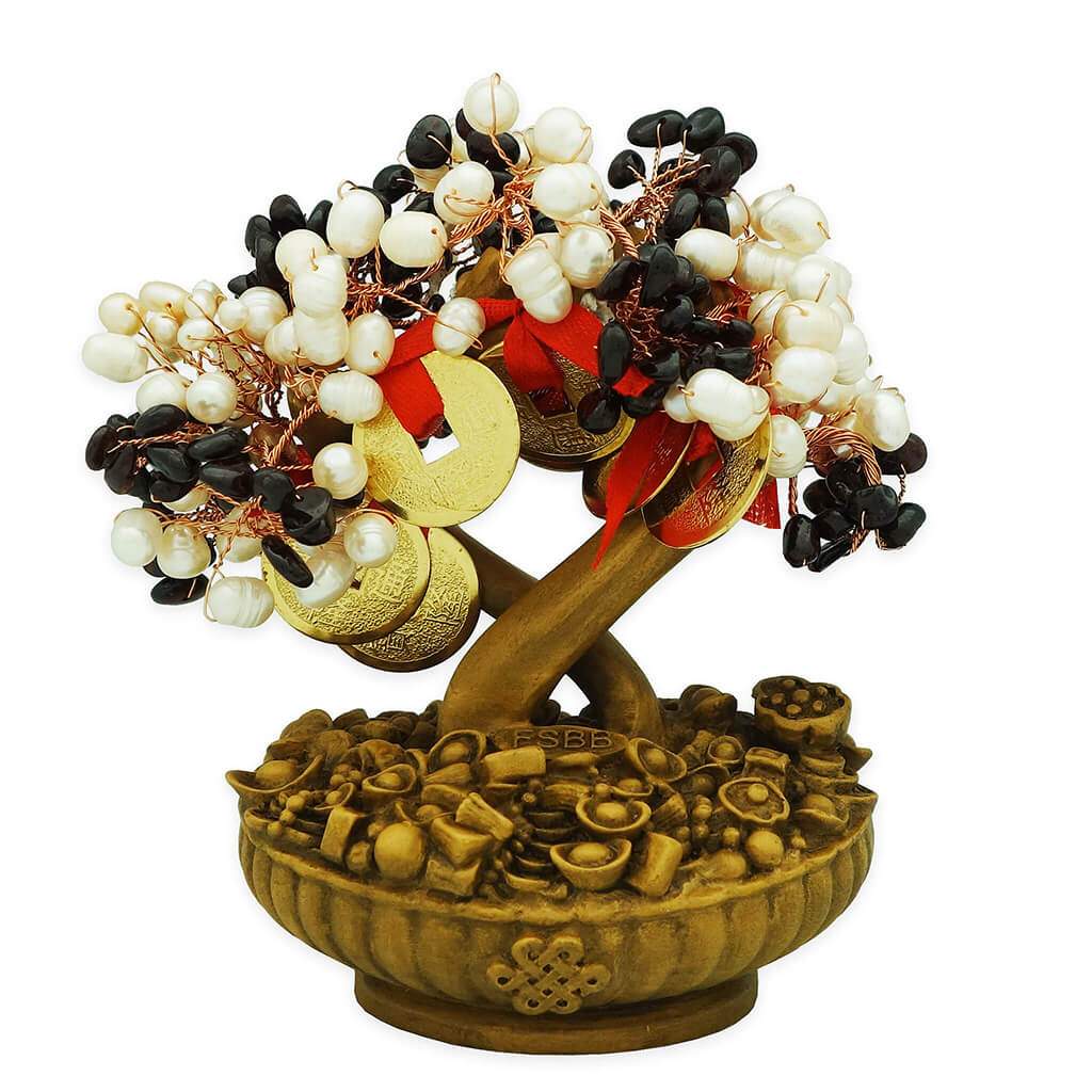 Pearl Blossoming Garnet Tree for Fame and Good Relationship