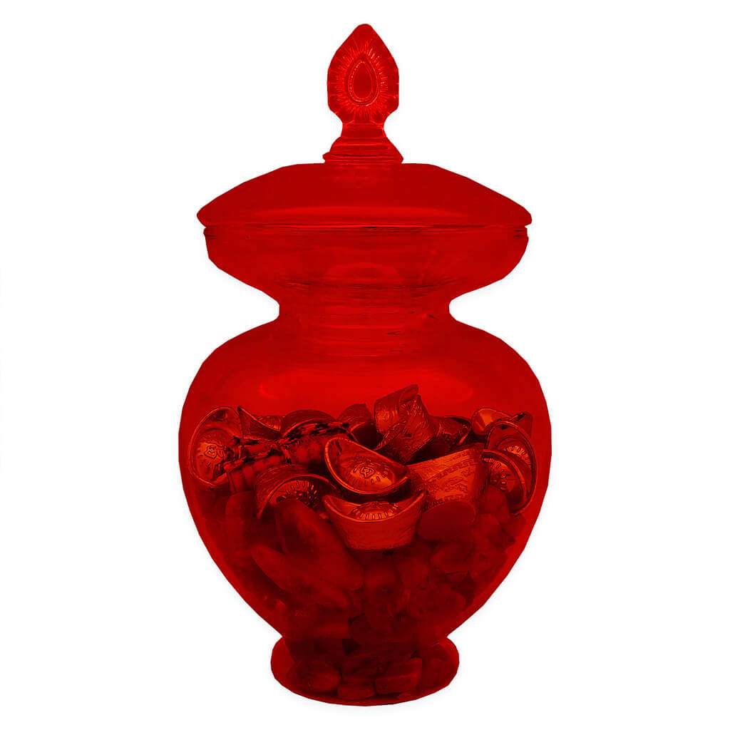 Crystal Treasure Wealth Vase - FIRE Element (with Ingredients)