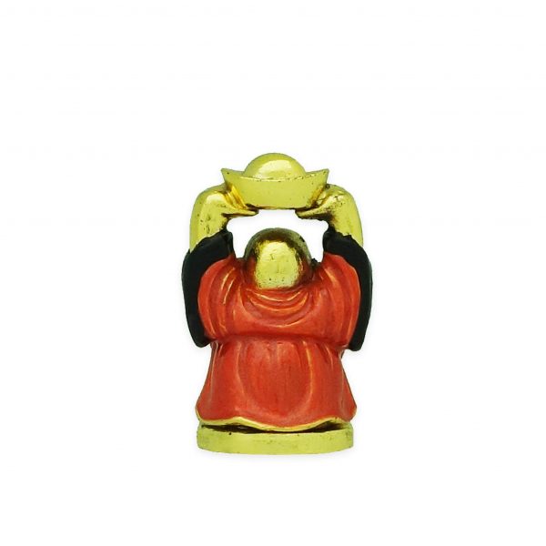 Laughing Buddha Holding Ingot (Red Robe)
