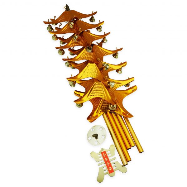 5 Rods, 7 Tiers All Metal Pagoda Windchime (Large)