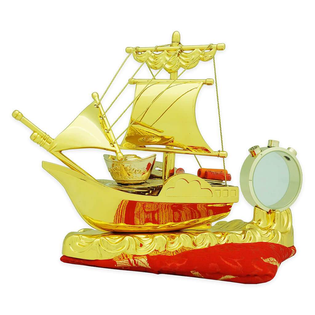 Elegant Gold Treasure Ship
