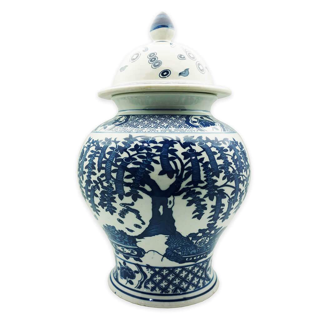 Abundance Rice Urn/Wealth Vase with Money Tree Motif