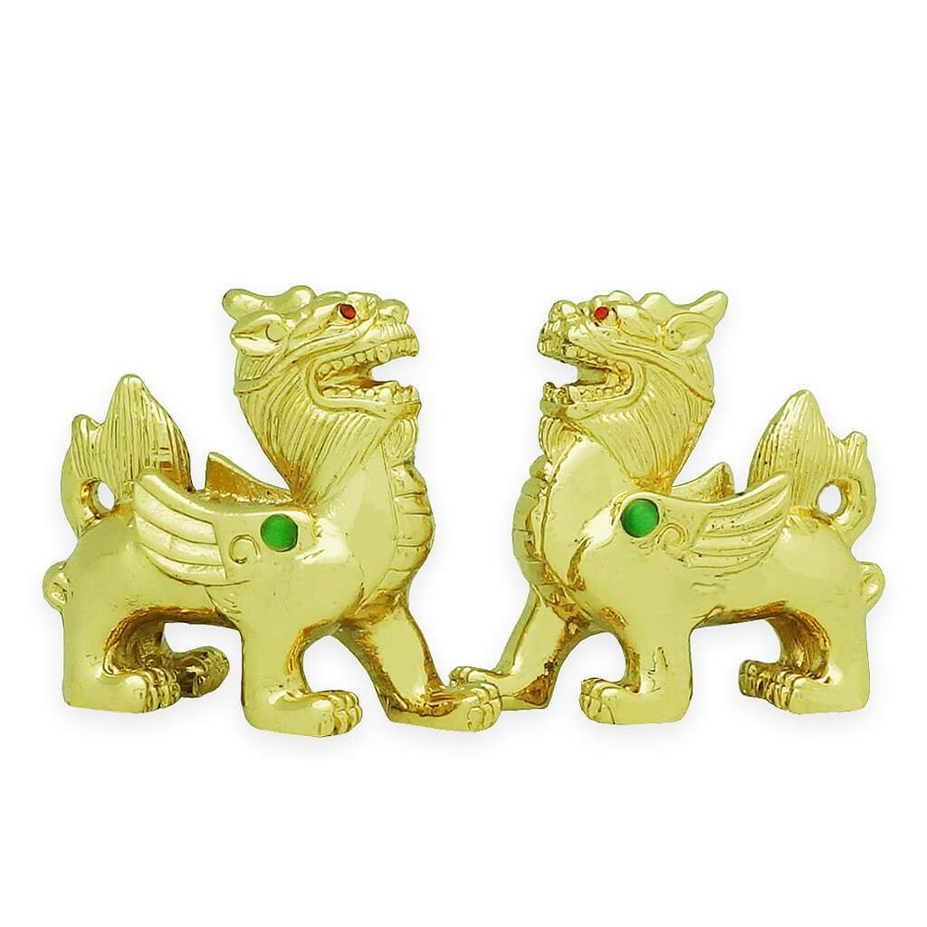Pair of Pi Yao With Wings